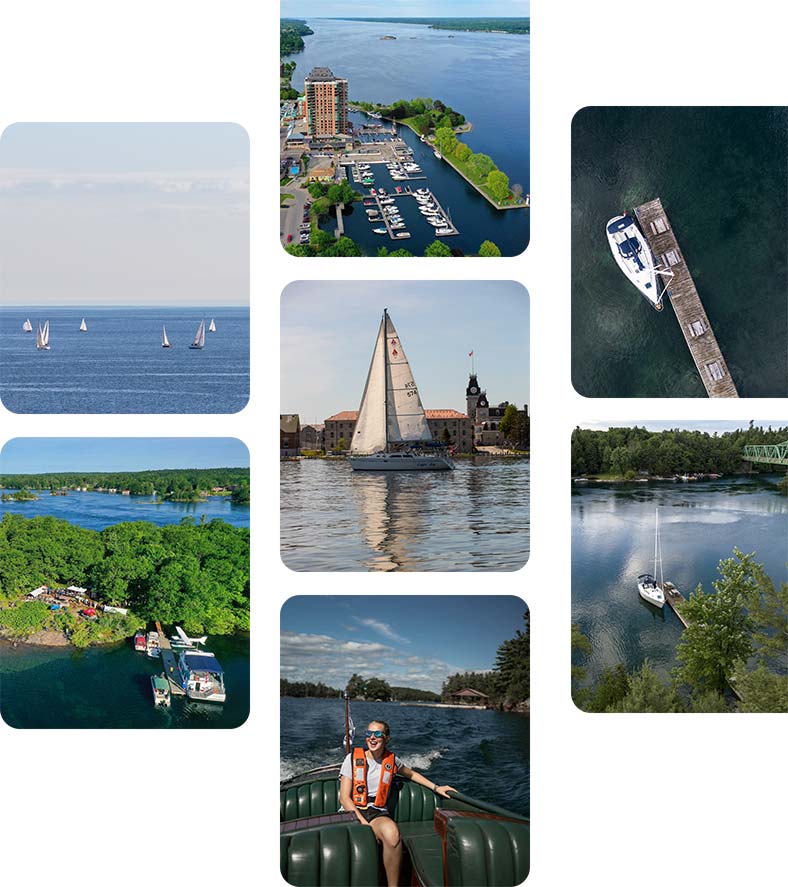 Boating in the 1000 Islands.