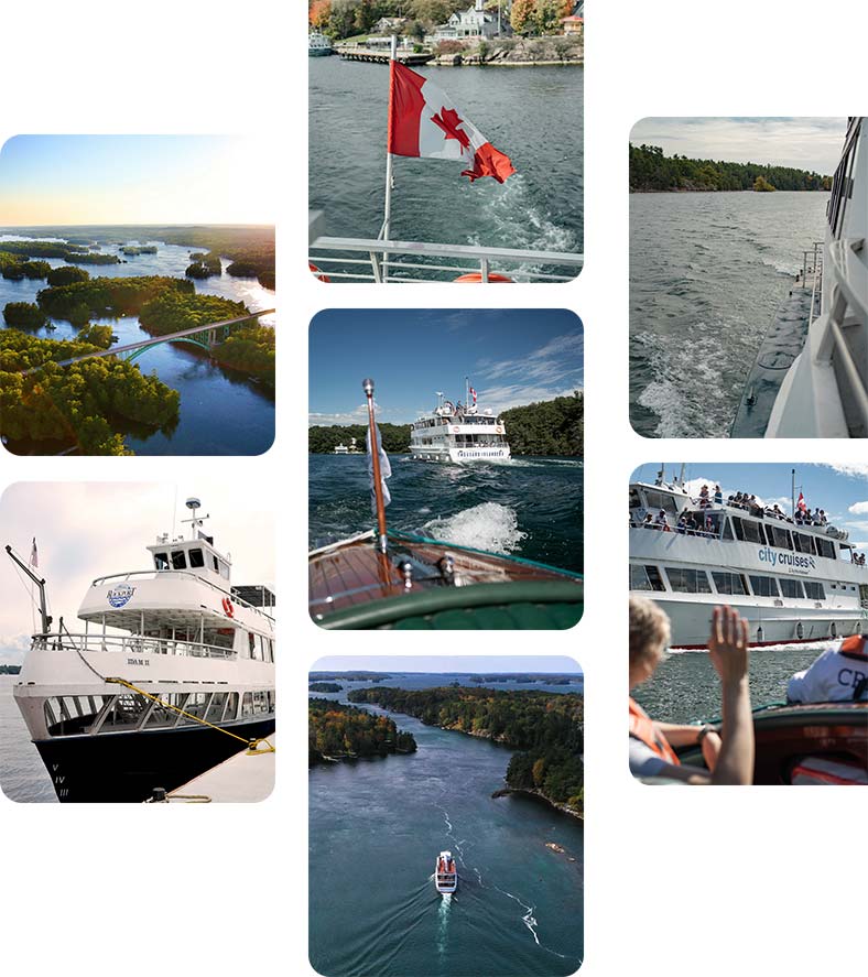 Boat cruises in the 1000 Islands.