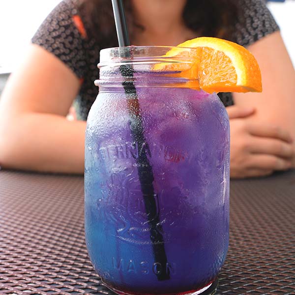 Drink of a patio table
