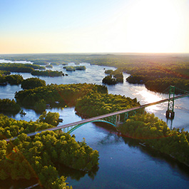 The St. Lawrence River and the International Bridge