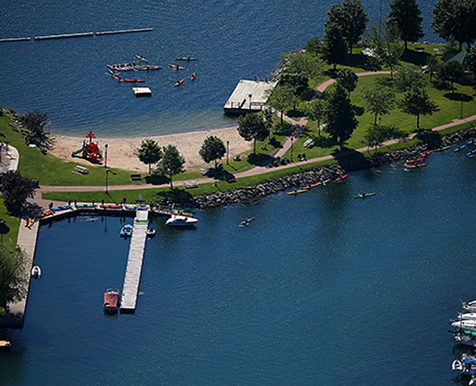 Joel stone sandy beach 1000 islands and splash pad