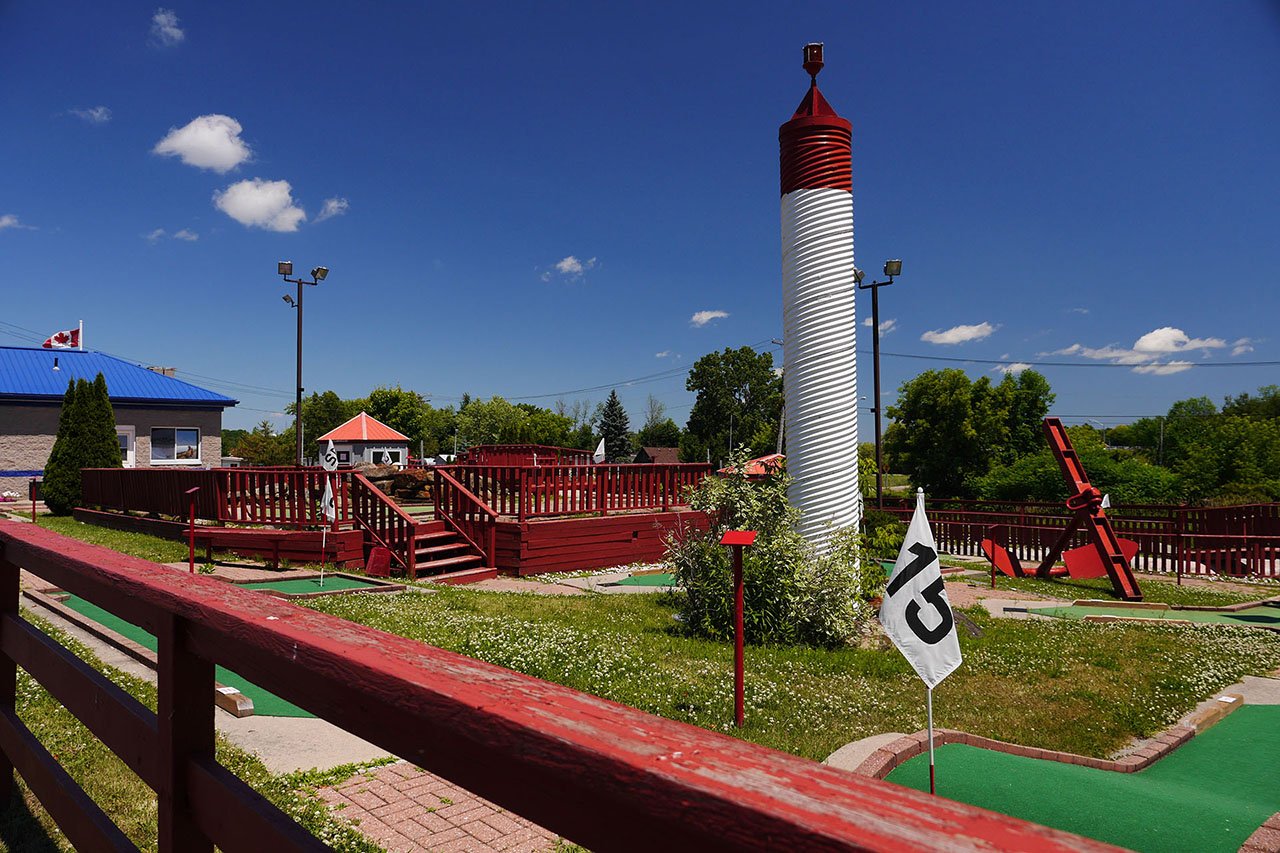 A mini-putt course