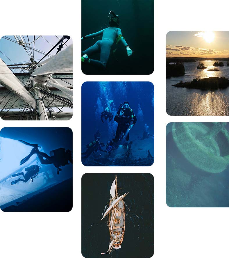 Scuba diving in the 1000 Islands.